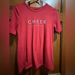 Banana Republic red CHEER tshirt. Womens XSmall.